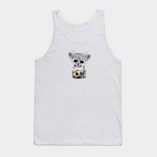 Snow leopard Cub With Football Soccer Ball Tank Top